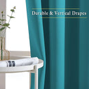 NICETOWN Peacock Teal Blackout Curtains 102 inch Length, Grommet Energy Saving Thermal Drapes Sound Reducing Heat Blocking Window Treatments for Living Room, 2 Panels, W52 x L102 by TinyTreasures Baby Boutique