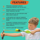 Light Up Foam Rocket Toys for Kids: Best LED Rocket Launcher Slingshot Lights Up & Makes Noise! for Boys & Girls. Outdoor Toy Party Favors Easter Stuffers & Great Gifts for Ages 8 9 10 11 12 13 & Up by TinyTreasures Baby Boutique