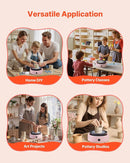 VEVOR Mini Pottery Wheel, 6 inch Turntable, Forward and Reverse Rotation, Adjustable Speed, Electric Clay Wheel for Kids and Beginners, with Shaping Tools, for Home DIY, Pottery Classes, Pink by TinyTreasures Baby Boutique