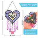 Mom's Birthday Gift Cool Purple Glass Heart-Shaped Sun Catcher by GreenHaven Gardens