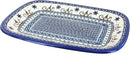 Blue Rose Polish Pottery Noel Nights Large Rectagular Serving Platter by CozyNest Decor