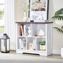 Farmhouse 5 Cube Bookshelf, White Storage Organizer Bookcase, Kids Toy Storage Cabinet, Small Bookshelves Storage Organizer Shelf, Wood Display Cabinet Book Shelves for Bedroom,Living Room,Office by CozyNest Decor
