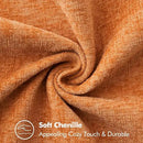 MIULEE Pack of 2 Fall Couch Throw Pillow Covers 18x18 Inch Orange Farmhouse Decorative Pillow Covers with Stitched Edge Soft Chenille Solid Dyed Pillow Covers for Sofa Bed Living Room by CozyNest Decor