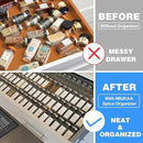 MIUKAA Clear Acrylic Spice Drawer Organizer, 4 Tier- 2 Set Expandable From 13" to 26" Drawer Seasoning Organizer, Kitchen Spice Rack Tray for Drawer/Countertop (Jars not included) by CozyNest Decor