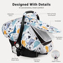 Elstey Car Seat Cover Baby, Minky Dot Carseat Covers Baby Girls, Lightweight Infant Car Seat Cover Canopy with 2 Layers Breathable Mesh Windows, Stroller Carrier for Babies Newborn Essentials by TinyTreasures Baby Boutique