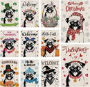 Seasonal Garden Flags Pug Dog Double Sided Flags Set of 11 Holiday Farmhouse Indoor Outdoor Yard Lawn Christmas Gifts Decorations 12.5x18 Inch by GreenHaven Gardens