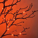 LITBLOOM Halloween Tree with Lights Plug in 4FT 150 Orange Fairy Lights, Lighted Black Spooky Tree for Indoor Outdoor Home Fall Halloween Decoration by CozyNest Decor
