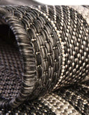 Unique Loom Outdoor Border Collection Area Rug - Soft Border (2' 7" x 10' Runner, Black/ Ivory) by GreenHaven Gardens