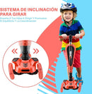 Hurtle 3-Wheeled Scooter for Kids - Wheel LED Lights, Adjustable Lean-to-Steer Handlebar, and Foldable Seat - Sit or Stand Ride with Brake for Boys and Girls Ages 1-14 Years Old by TinyTreasures Baby Boutique