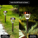 Solar Pathway Lights Outdoor Waterproof, 6 Pack Solar Outdoor Lights Bright Up to 12 Hrs, Garden Light LED Landscape Lighting Copper Stainless Steel Walkway Light, Warm White by GreenHaven Gardens