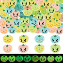 STEFORD 56 Pcs Luminous Resin Pumpkins, Halloween Miniature Figurines Glow in The Dark Mini Tiny Plastic Fake Pumpkin Bulk for Decorating Outside Outdoor DIY Crafts Home Fairy Garden Dollhouse Decor by GreenHaven Gardens