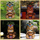 Outdoor Tiki Statue Decoration-Solar Power Light Tiki Garden Statues-Tiki Bar Decor Totem Pole Waterproof Figurines for Garden,Patio,Balcony,Yard,Lawn Ornament,10.43 Inch Tall by GreenHaven Gardens