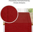 D'Moksha Homes Red Linen Table Runner 48 Inches Long - 100% Pure Linen Diamond Table Runner 14 x 48 Inch for Dining, Fall and Halloween - Machine Washable by CozyNest Decor