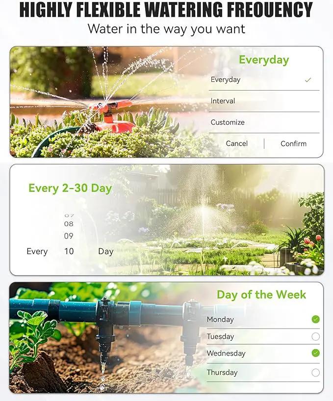RAINPOINT Bluetooth Water Timer for Garden Hose, Smart Hose Timer 2 Outlet(Not Hub), Wireless Sprinkler Watering Timer with Rain Delay, Automatic Irrigation System for Lawns and Yard, photo 5 of 9