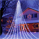 Outdoor Christmas Decorations Yard Star String Lights 420 LED Waterproof, 8 Lighting Modes Waterfall Lights for Yard Patio Garden Party (Cold White) by GreenHaven Gardens