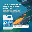 32oz 4X Blue Pond Dye + Pond Cleaner, Blue Dye for Ponds and Lakes, 2-in-1 Lake Colorant + Enzymes, Makes Murky Water Clean & Beautiful, Keeps The Water Cool, Clear, and Ideal for Fish & Wildlife by GreenHaven Gardens
