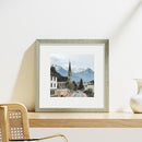 Vittanly 12x12 Picture Frames Set of 9, Shatter Resistant Plexiglass, Display 8x8 Pictures with Mat or 12x12 without Mat, Photo Frames for Wall Mount, Engineered Wood, Driftwood by CozyNest Decor