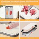 Titanium Cutting Board for Kitchen，Suitable for Handling Meat and Vegetables，Cutting Board Double Sided Food Grade，Pure Titanium and Wheat Straw PP，Dishwasher Safe, Easy to Clean, 15.08 * 10.35 Inches by CozyNest Decor