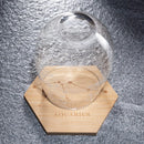 Set of 2 Zodiac Sign Wine Glasses with 2 Wooden Coasters (Aquarius)