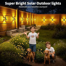 KINKAI Solar Fence Lights - 10 Pack Outdoor Fence Lights Solar Step Light Waterproof with 11 Lighting Modes Outdoor Solar Lights Decor for Wall Stairs Step Garden Backyard Walkway Patio(Warm Light) by GreenHaven Gardens
