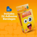 BioSwiss Bandages, Silly Faces Self Adhesive Bandage, Googly Eyes Latex Free Sterile Wound Care, Standard Shape for Kids and Adults, 24 Count by TinyTreasures Baby Boutique