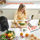 COSORI Air Fryer Pro 9-in-1, Compact 5QT, 450℉: Half Time & Chef-Grade Cook, One-Wipe Clean Glass Panel, 130+ In-App Recipes with Nutritional Info, Nonstick & Dishwasher-Safe Basket, Ceramic, Gray by CozyNest Decor