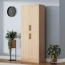 71" Tall Pantry Cabinet with 4 Doors, Kitchen Pantry Storage Cabinet, Freestanding Larder Cupboard, Utility Kitchen Hutch with Gold Handles for Dining Room, Bathroom, Oak by CozyNest Decor