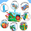 2PCS Baby Books 0-6 Months Tummy Time Infant Toys 0-3 Months High Contrast Baby Sensory Toys 3-6 6-12 Months Newborn Essentials Must Haves Crinkle Touch Feel Busy Soft Books for Babies Shower Gifts by TinyTreasures Baby Boutique