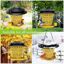 Solar Bird Feeders for Outside Hanging Metal Wild Bird Feeder Solar Lanterns Outdoor Waterproof Garden Decor for Yard Yellow by GreenHaven Gardens
