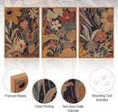 Aurlan Burnt Orange Wildflowers Botanical Wall Art Set(16"x24"), 3 Pieces Abstract Floral Blossom Framed Canvas Artwork, Large Mid Century Modern Boho Nature Wall Decor for Office Bedroom Living Room by CozyNest Decor