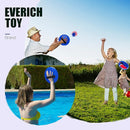 EVERICH Upgraded Toss and Catch Ball Game Set - Indoor and Outdoor Games for Kids 3-12, Beach Sand Pool Water Toy Includes 4 Paddles 4 Sticky Balls, Easter Basket Stuffers Boys Girls Birthday Gifts by TinyTreasures Baby Boutique