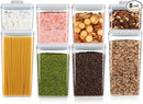 8 Pcs Pop Food Storage Containers Airtight Food Storage Containers Set with Lids Kitchen Pantry Organization and Storage, 3.4Qt, 2.8Qt, 2.1Qt, 1.2Qt by TinyTreasures Baby Boutique