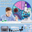 Microscope for Kids 40X-2000X, Microscope for Children 8-12 Years Old with LED Fill Light, Slides and specimens Ideal for School Labs Homeschooling by TinyTreasures Baby Boutique