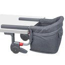 Hook On High Chair: Portable Fast Table Chair with Storage Bag, Clip on High Chairs for Babies and Toddlers, Foldable Baby Feeding Chair with Removable Seat for Home and Travel -Grey by TinyTreasures Baby Boutique