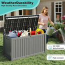 150Gal Outdoor Deck Box Waterproof, Lager Patio Storage Box Indoor and Outdoor Use, Lockable Resin Storage Bin for Patio Furniture Cushions Garden Tools, Package Delivery,UV Resistant-Black by CozyNest Decor