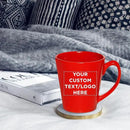 DISCOUNT PROMOS Custom Glossy Ceramic Latte Coffee Mug 12 oz. Set of 100, Personalized Bulk Pack - Perfect for Tea, Espresso, Cappuccino, Hot Cocoa - Red by CozyNest Decor