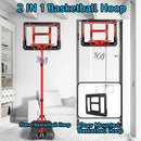 Boys Toy Gifts for 3 4 5 6 7 8 Years Old, Kids Basketball Hoop Adjustable Height 3.5FT-6.2FT, Mini Basketball Hoop for Kid Boys, Basketball Goal Toys Outdoor Indoor Game Gifts for Boys, Red by TinyTreasures Baby Boutique