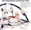 Black and White Baby Gym Play Mat with 6 Toys Tummy Time Activity Mat for Babies 0-6 6-12 Months High Contrast Baby Gyms & Playmats Sensory Toys Newborn Brain Development Infant Play Mat by TinyTreasures Baby Boutique