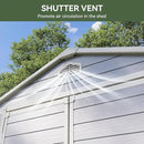Aoxun 8 X 6.2 FT Resin Storage Shed Outdoor Plastic Large Garden Shed with Lockable Door, Floor for Backyard, Garden, Patio, Lawn, Grey (Grey, 8' x 6.2') by GreenHaven Gardens