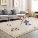 Baby Play Mat for Floor Tummy Time Nursery Rug Muscle Mat Area Playroom Rug Tatami 50 * 50" Memory Foam 1.3" Thick Crawling Mat For Babies,Toddlers, Infants, Kids(Beige) by CozyNest Decor