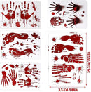 DC-BEAUTIFUL Halloween Bloody Handprint Footprint Horrible Window Stickers, 12 Sheets Decoration Clings for Window Wall Floor Glass Bathroom Outdoor Indoor Halloween Party by CozyNest Decor