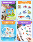 Benresive Reusable Sticker Books for Kids 2-4, Sticker Books for Toddlers 1-3 2-4, Toddler Travel Toys Activities Crafts Gifts - Ocean, Fairy and Dinosaur by TinyTreasures Baby Boutique