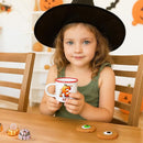 Personalized Halloween Enamel Mug with Ghost Pumpkin Initial, 12oz Custom Name on Ghost Coffee Mugs, Halloween Party Gift for Family by TinyTreasures Baby Boutique