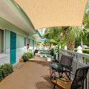 Eden's Decor Straight Flat-Edged Sun Shade Sail Rectangular 5' x 11' Beige UV-Blocking Outdoor Canopy Fabric Cloth Awning for Pergola Patio Garden Backyard Custom Size by GreenHaven Gardens