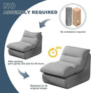 Misolant Bean Bag Chairs，Big Corduroy Fabric Sofa Bean Bag Chair for Adults and Teens with High-Resilience Sponge, Non-Slip Base Floor Lounge Sofa for Home, Living Room, Bedroom, Gaming Dark Gray by CozyNest Decor