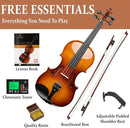 Cecilio 1/2 Violin Solidwood Violin with Hard Case, Bow, Rosin, Tuner, Shoulder Rest & Lesson Book – Ideal for Beginners by TinyTreasures Baby Boutique