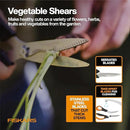 Fiskars Vegetable Garden Tool Set with Vegetable Shears, Seed Sower, Trowel, Cultivator, Weeder, and L/XL Garden Gloves for Indoor or Outdoor Gardening (6 Piece Kit), Gardening Gifts for Women by GreenHaven Gardens