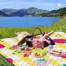 Extra Large Picnic Blanket Waterproof,80"x 80"Foldable Machine Washable Beach Blanket,Outdoor Blanket for 6-8 Adults,Picnic Mat Suitable for Indoor Crawling,Park Beach,Camping,Hiking,Travel（Yellow） by TinyTreasures Baby Boutique