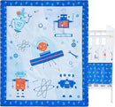 Viviland 3 Pieces Baby Bedding Set for Boy Girls, Baby Bedding Set for Newborn, Infant & Toddler - Robot by TinyTreasures Baby Boutique