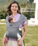 Momcozy Portable Baby Carrier – Compact & Lightweight, Adjustable for Travel, Fold & Go Convenient Storage Hip Pouch, Wide Shoulder Straps, Soft Skin-Friendly Fabric, for Babies 12–35 lbs (Grey) by TinyTreasures Baby Boutique